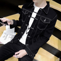 莆兮思puxisi2019新款牛仔外套男韩版潮流春季复古修身破洞夹克男士学生上衣服