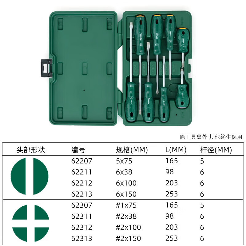 西门子(SIEMENS)螺丝刀十字家用维修工具带磁性起子强力工业级铬钒钢超硬改锥 623 093068件十字一字组套高清大图