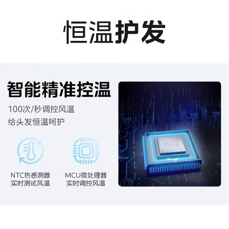美的(Midea)高速吹风机 家用吹风筒 大功率 高浓度负离子护发 FG3-星光粉高清大图