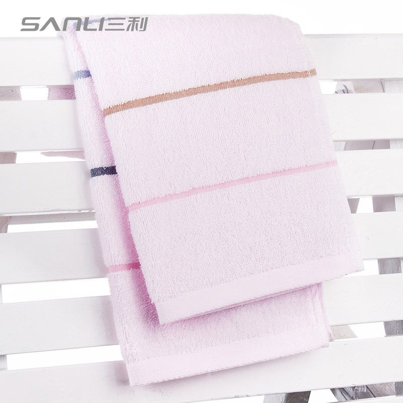 三利 纯棉素雅缎档面巾 洗脸毛巾 超值3条装高清大图