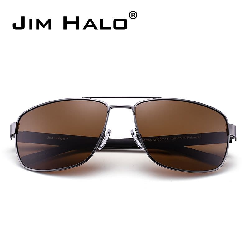 JIM HALO太阳镜偏光男士全框复古飞行员金属框墨镜开车夜视眼镜太阳镜日夜两用BAM0012图片