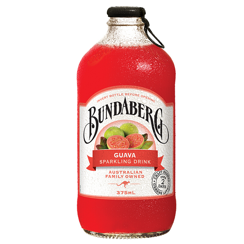 宾得宝 Bundaberg 番石榴味含气苏打水饮料 375ml/瓶 饮料 苏打水 澳洲进口