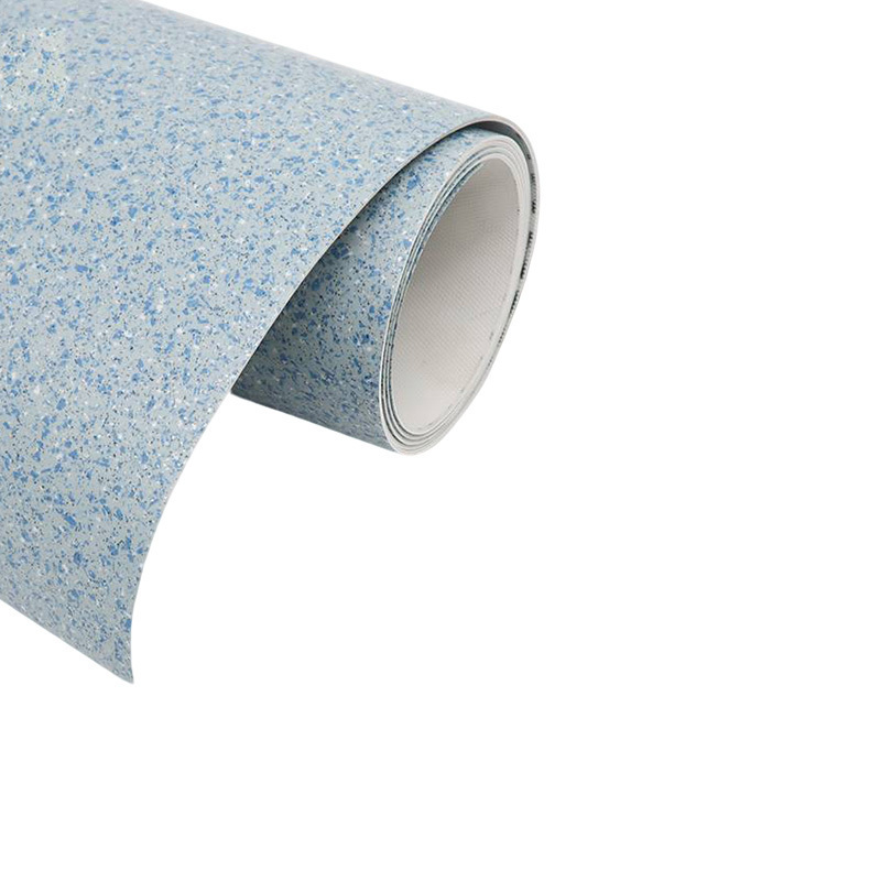 天空桥 PVC地板革 灰蓝碎石纹2.0mm 平方米高清大图