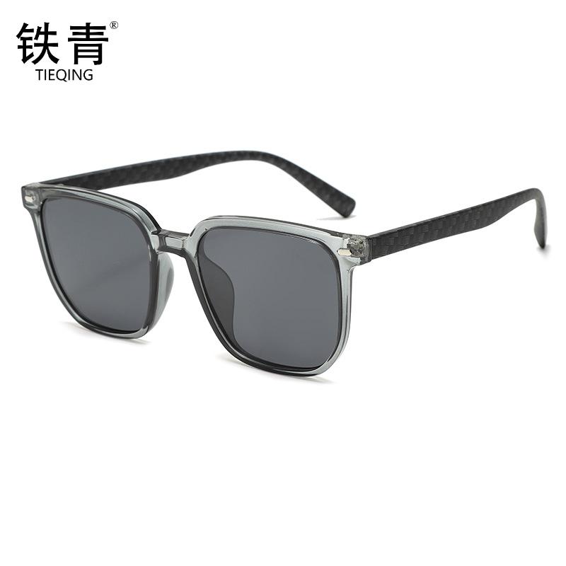 铁青方框复古偏光眼镜PG17 个 青灰框灰片