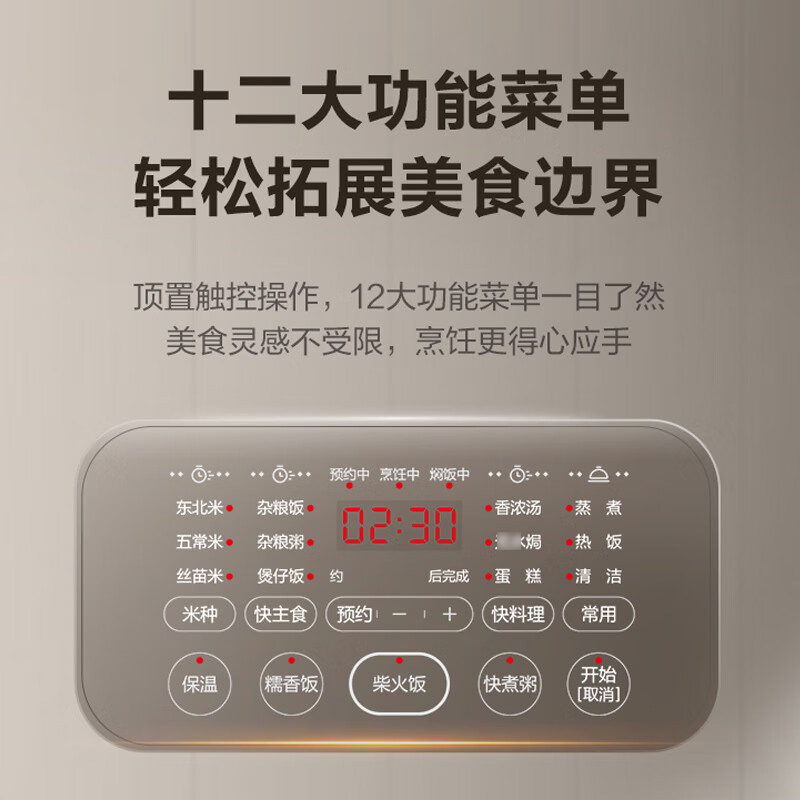 苏泊尔(SUPOR)小快电饭煲4升家用大容量1-6人 电饭锅煮饭锅 多功能智能IH加热F40X83高清大图