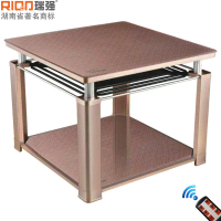 瑞强RQ-F85福满堂正方形电取暖桌 省电家用四面多功能电烤火桌子 家用电取暖餐桌 客厅电暖炉取暖器85CM电取暖方桌