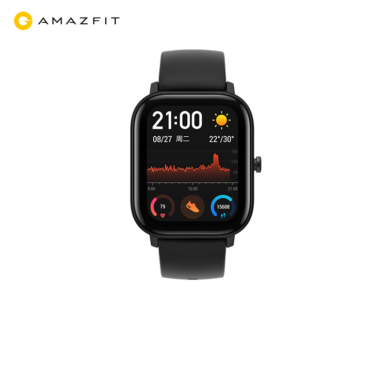 Amazfit GTS 智能手表 运动手表 14天续航 GPS 50米防水 NFC 曜石黑