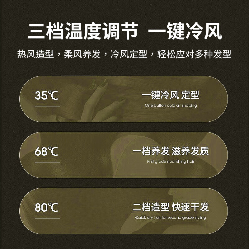 西屋(Westinghouse)负离子护发吹风机低噪电吹风礼物家用风筒H105/6 H302高清大图