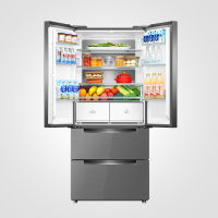美的(Midea)BCD-510WGPZM 冰川银 微晶一周鲜 智能操控 风冷无霜 家用大容量法式多门电冰箱