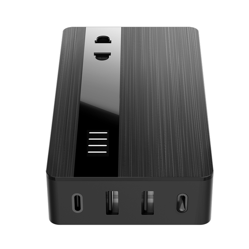 aigo爱国者TM1305混合充移动电源 充电宝 电源适配器转换器2口usb type-c接口 黑色