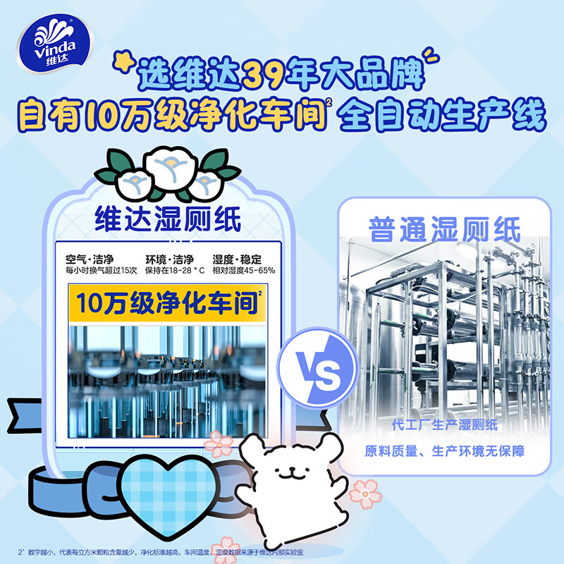 维达家用湿厕纸80片/包*6 V3425高清大图