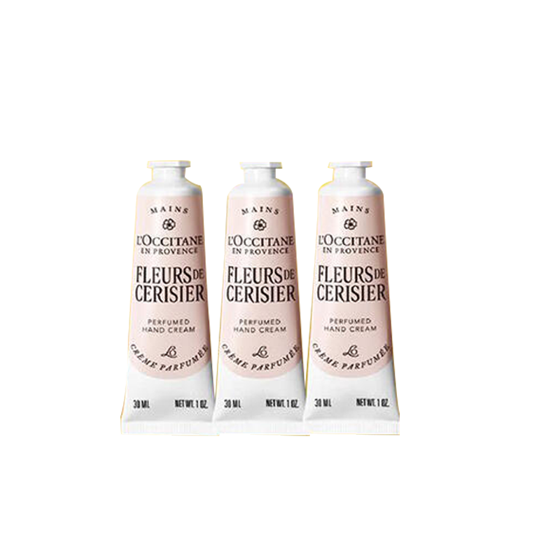 欧舒丹(L’OCCITANE) 温柔花果樱花护手霜30ml*3 / 套高清大图