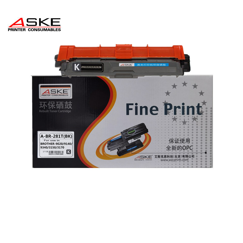 ASKE PRINTER CONSUMABLES激光打印机黑色粉盒A-BR-281T(BK)高清大图