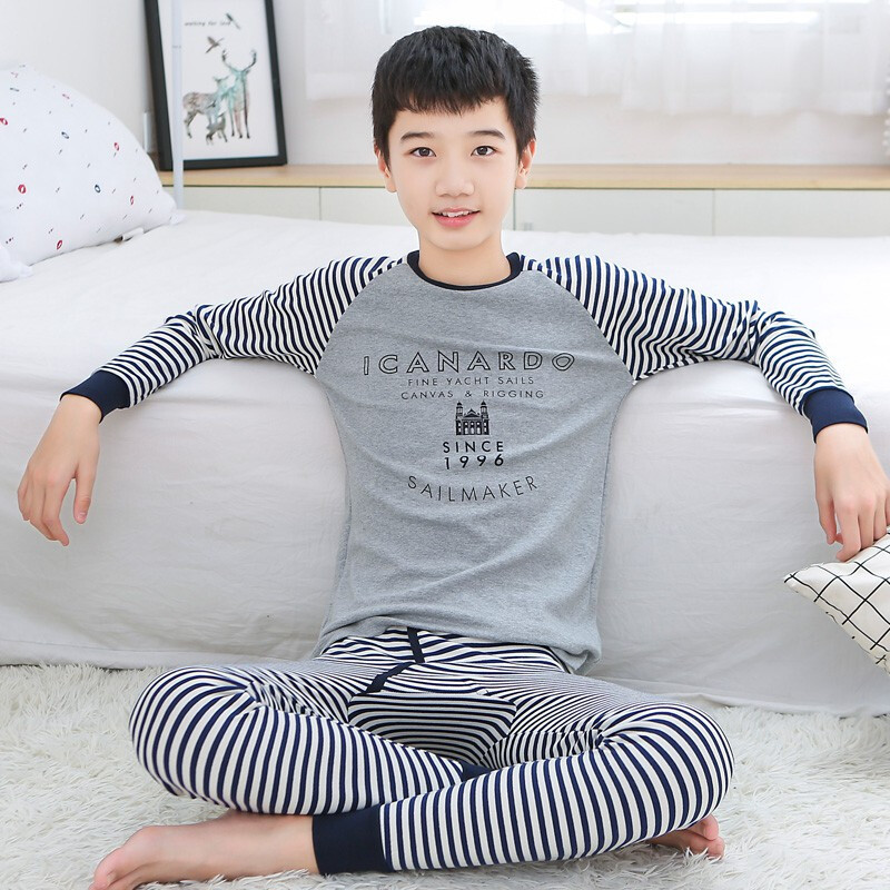 波迷娜(BOMINA)青少年半高领内衣套装男孩领秋衣秋裤12初中学生13男大童15岁