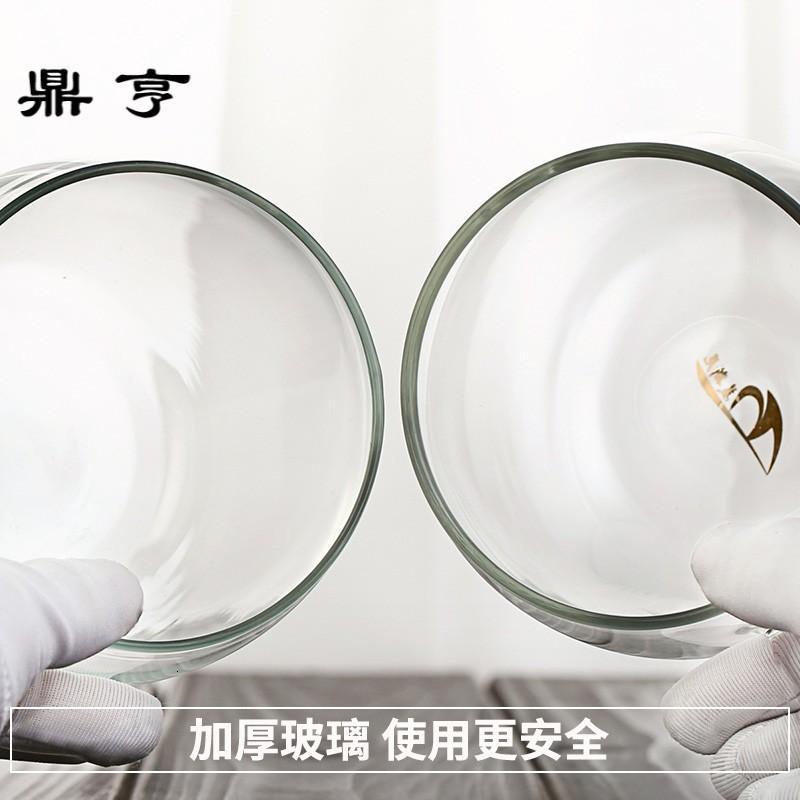 鼎亨花茶泡茶杯分离过滤透明玻璃茶杯耐热喝茶杯子家用带盖水杯
