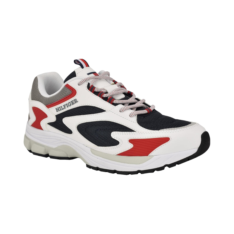 TOMMY HILFIGER男士多彩拼接休闲板鞋低帮百搭舒适圆头运动鞋高清大图