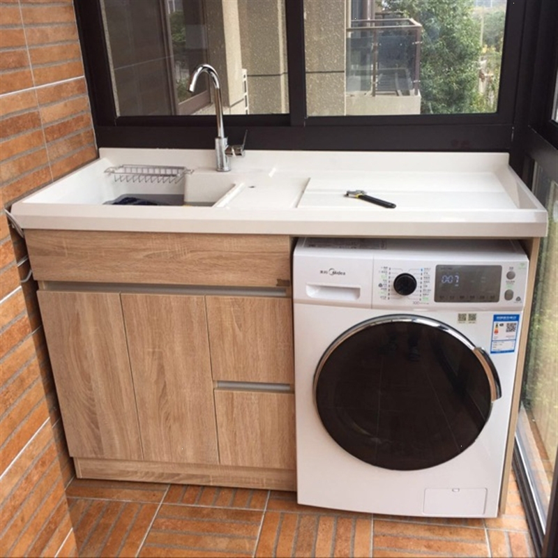 fuisq洗衣柜阳台组合浴室柜洗衣机伴侣吊柜15米视频