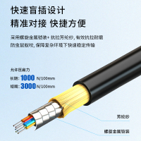 博扬 单模六芯室外光缆 铠装防水TPU SC-SC+200米+手提式放缆车 BY-6SYC-SC200M