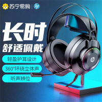 惠普GH10单插版 头戴式电脑耳机有线耳麦游戏专用电竞吃鸡带麦麦克风笔记本台式usb接口手机高音质听声辨位