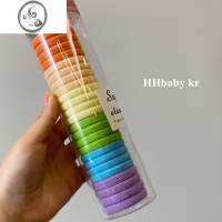 JiMi【HHBABY KR】韩国ins风弹力发圈抖音网红毛巾圈皮筋20根装发绳K A橘色系 均码