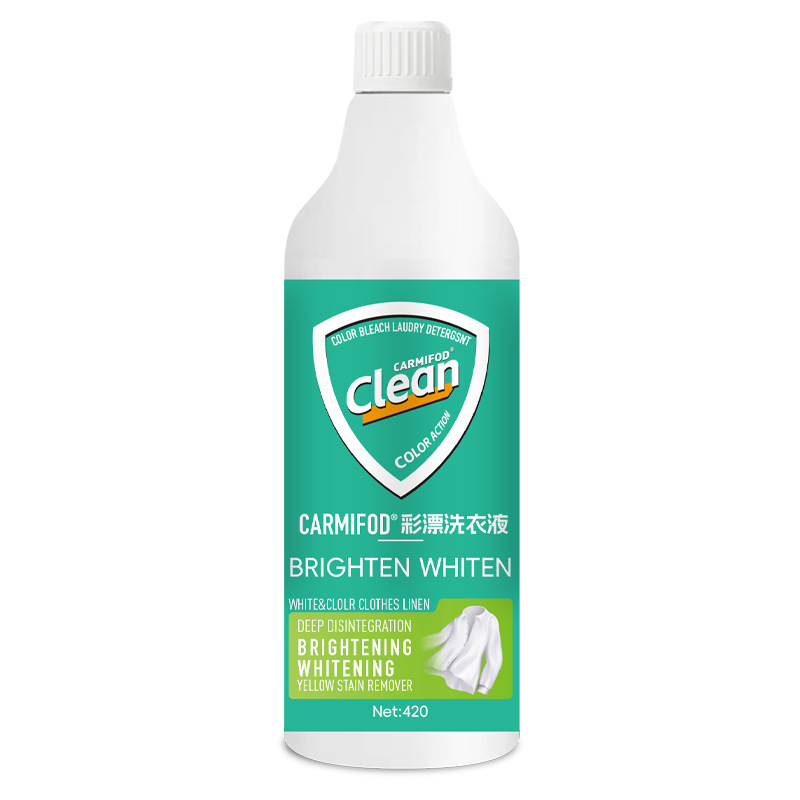 彩漂洗衣液430ml*4瓶浓缩活氧去渍衣白净有氧泡洗液白衣去黄留香去污深层洁净彩漂粉去污去黄增白还原白衣服神器爆炸盐家用高清大图