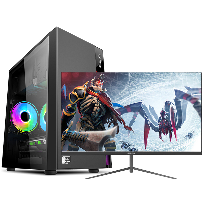 铭能 酷睿i5四核/GTX1060 3G独显/16G内存/480G固态 台式机 台式电脑 组装机 组装电脑 电脑主机 家用办公电脑 商务娱乐学生网课电脑 电竞游戏电脑+24英寸全套