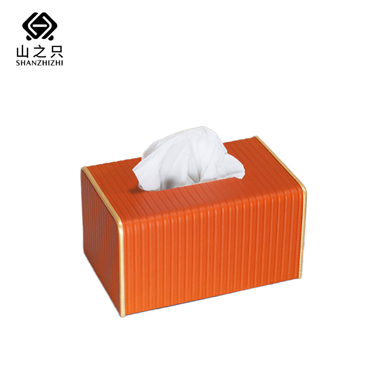 山之只 金边罗马柱纹纸巾盒 19*13*9cm 个高清大图