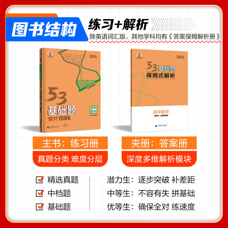 高一生物学 必修1 分子与细胞(人教版) 高中通用 [正版]2025新五三基础题53基础题物理语文化学英语地理物理生物政