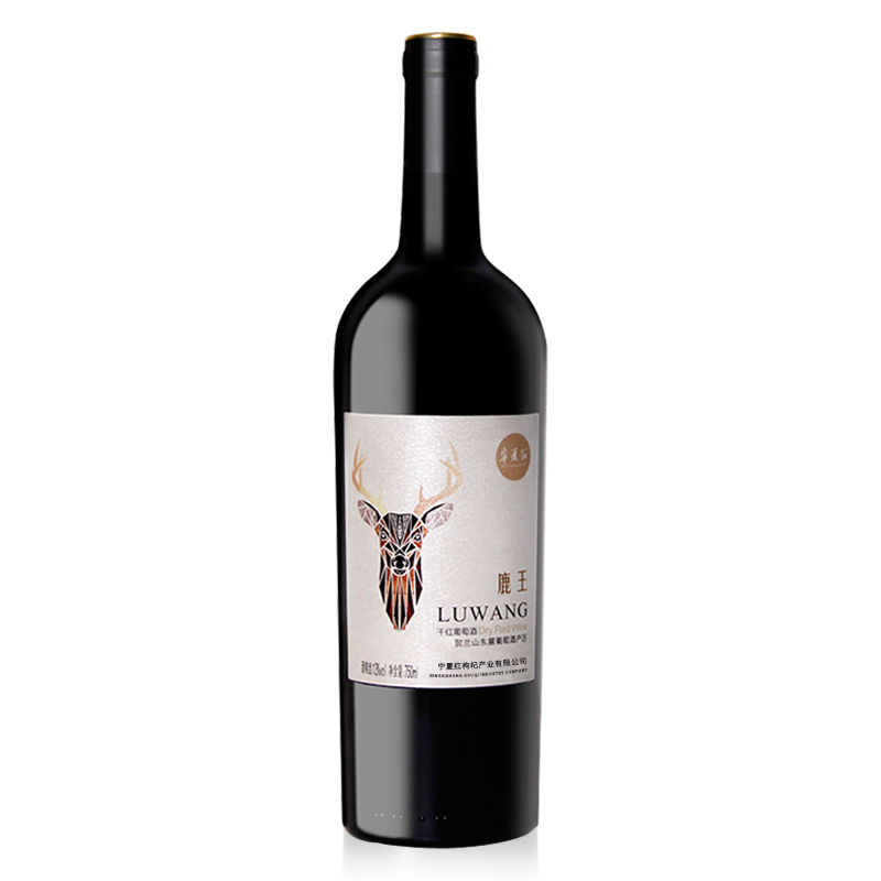 宁夏红 贺兰山东麓葡萄酒产区鹿王干红葡萄酒750ml*6瓶 整箱装国产葡萄酒干红