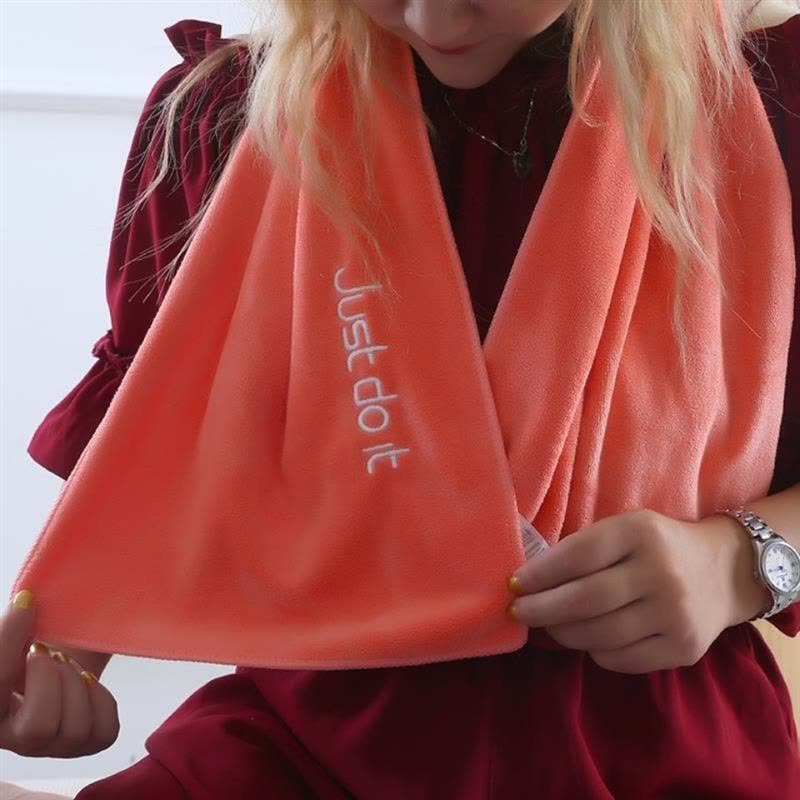 大毛巾运动跑步毛巾冲凉洗脸健身房擦汗毛巾吸汗家用定制绵柔吸水Z8|35*75(2条)宝蓝+咖色图片