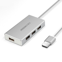ADSON艾德生USB2.0分线器高速扩展4口HUB集线器笔记本台式一拖四USB分线器 铝合金外壳0.2米