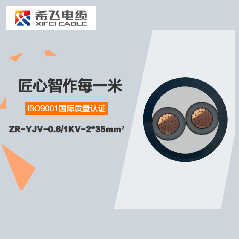 希飞牌 ZR-YJV-0.6/1KV-2*35mm² 阻燃铜芯低压电缆 元/米 联系客服 定制商品