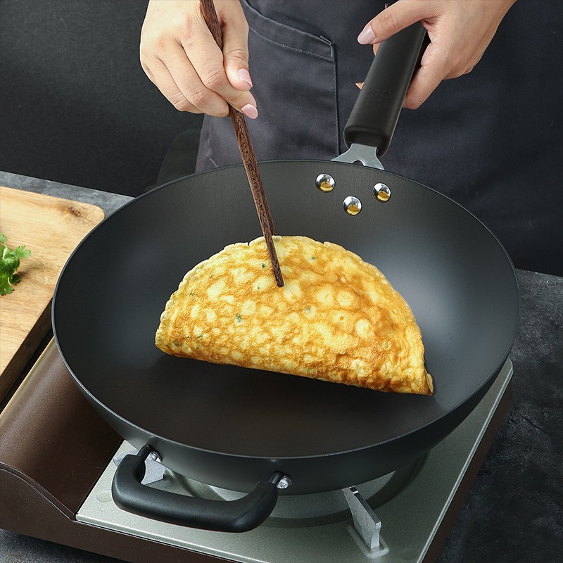 炊大皇手铸铸铁炒锅(非氧化)CG32SZ 32cm高清大图
