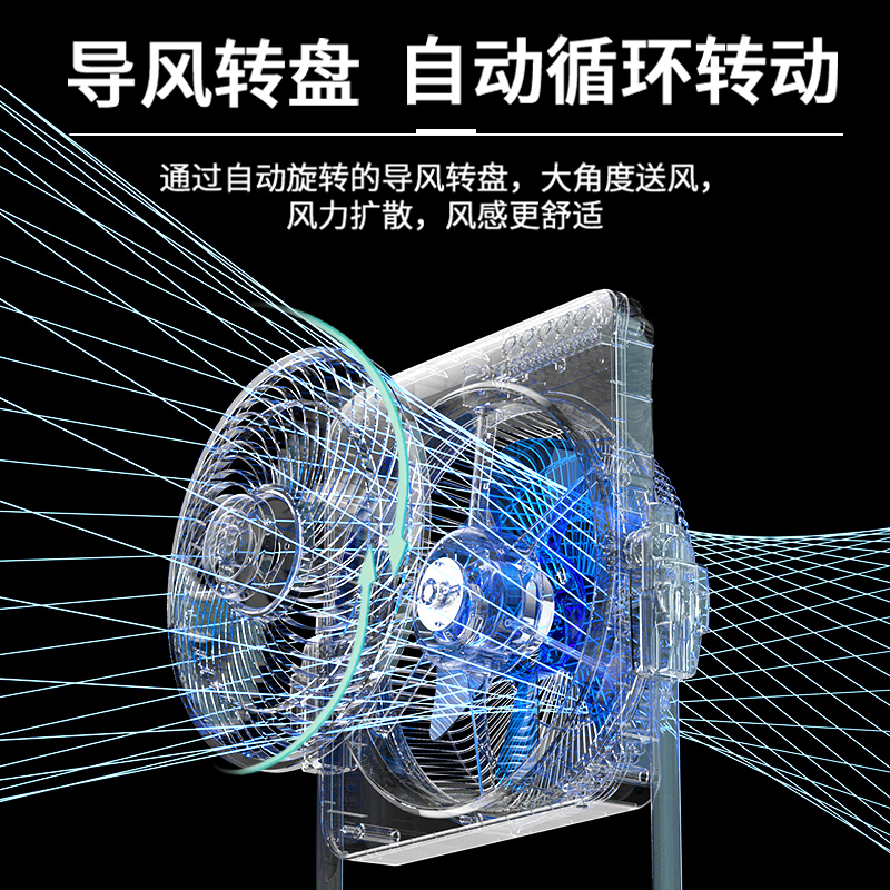 先科电风扇家用落地扇转页扇升降扇办公室台式鸿运扇立式宿舍遥控电扇 机械款[台立两用]高清大图