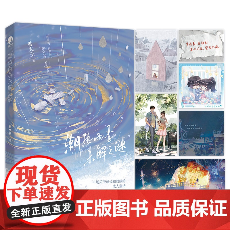 亲签版 正版YS 潮热雨季 未解之谜 人气作家番大王继《去你的岛》后催泪救赎治愈心灵之作 青春文学成长和救赎成长救赎言情高清大图