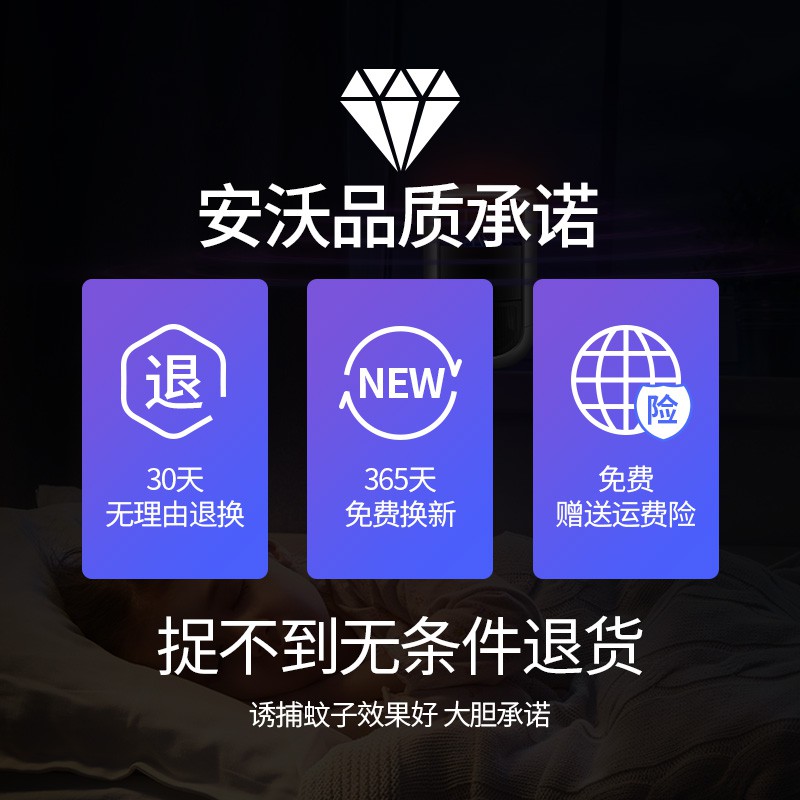 灭蚊灯器室内灭蚊家用婴儿孕妇蚊子物理防吸灭蝇 三维工匠 [黑科技]磨砂银(3台)三居室/四居室/全屋守护高清大图