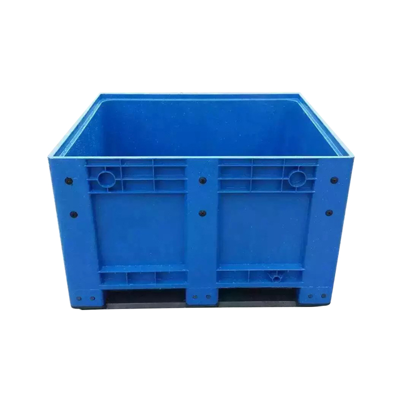 翌嘉YJ4121750塑料卡板箱叉车移动周转箱 封闭卡板蓝色 1200*1000*760高清大图