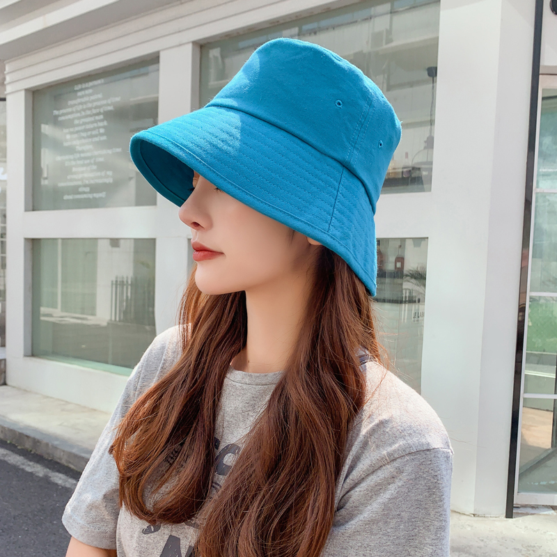 盛世尼曼春秋红色遮阳帽子女渔夫帽韩版百搭防晒太阳帽软布大圆脸旅游