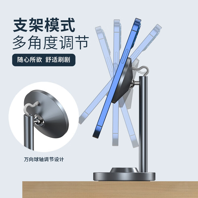ESCASE 无线充电器苹果适用iPhone13/12ProMax/iwatch手表/手机AirPods耳机15W适配器