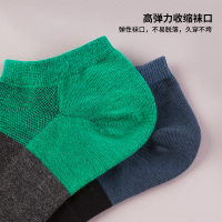 苏宁宜品&枳禄 拼接色纯棉短筒男袜精梳棉3双装均码