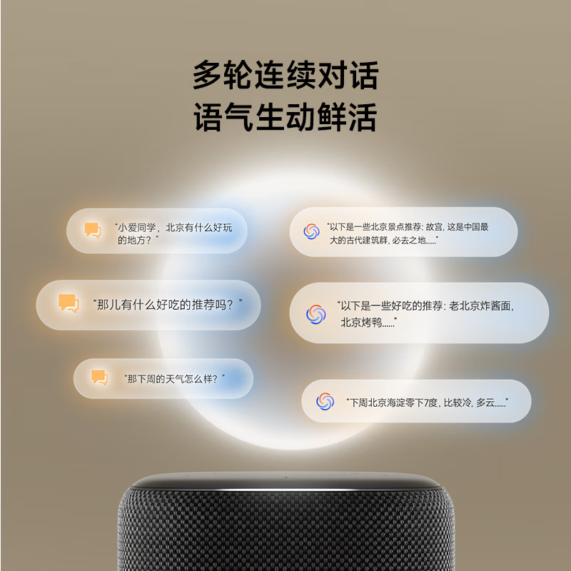 小米(MI)智能音箱Pro 超级小爱智能音箱 AI大模型问答 无线蓝牙音响 语音控制智能家居 APP远程操控音效高清大图