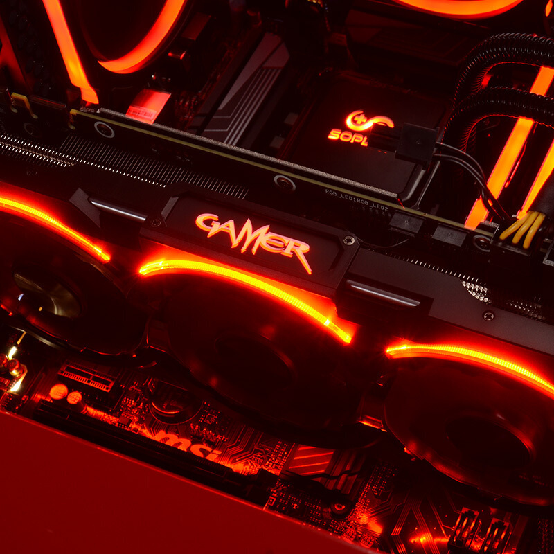 宁美国度 N5E-778K 第9代i7 9700K/ GTX2080/西数240G M.2/高端水冷台式游戏电脑主机DIY组装机