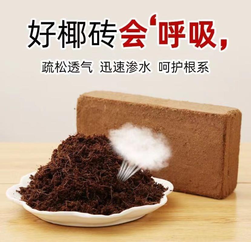 高泡发椰砖营养土养花压缩营养土通用型无盐椰糠种花种菜椰砖土-脱盐无菌;6高清大图