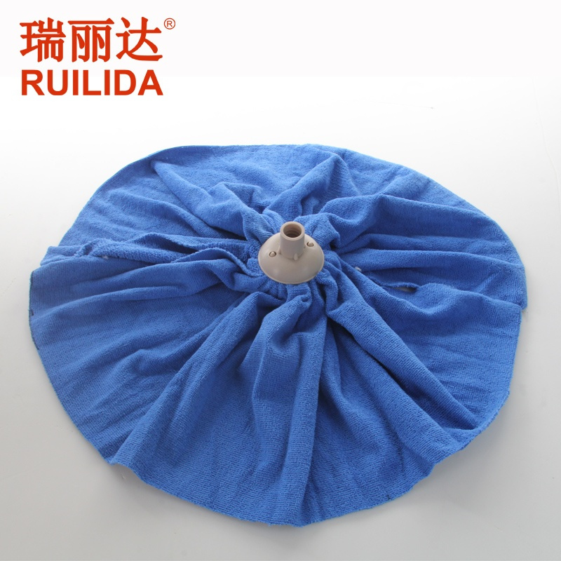 蓝色 瑞丽达裙摆式细纤维毛巾布拖把不锈钢棉纱拧水拖把水拖