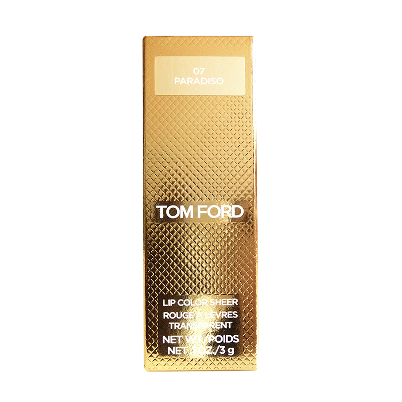 汤姆福特(Tom Ford)炫彩幻魅唇膏 3g 07#Paradiso TF白金白管口红唇膏 显色滋润