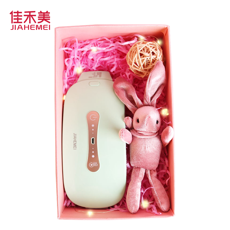 佳禾美暖宫护腰电加热保暖护腰带腹部按摩器女大姨妈痛肚子疼月经期神器礼物防寒宫寒发热痛经 直充款-绿色(配6个艾草包)