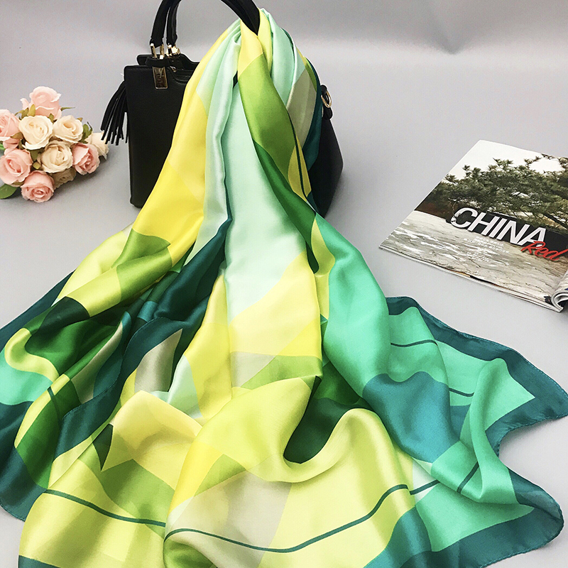 盛世尼曼丝巾女百搭夏季轻薄款纱巾空调房围巾两用夏天出游防晒丝巾