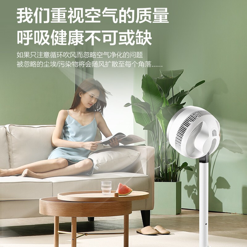 美的(Midea)空气循环扇 GDE24DJ 电风扇 直流变频遥控风扇 家用卧室客厅大风量落地扇 台扇摇头 高度可调升降