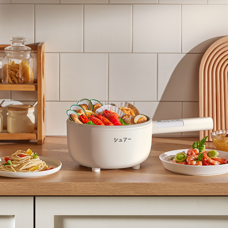 石崎秀兒 电炒锅 SFW-PT1202鹅毛白 Z