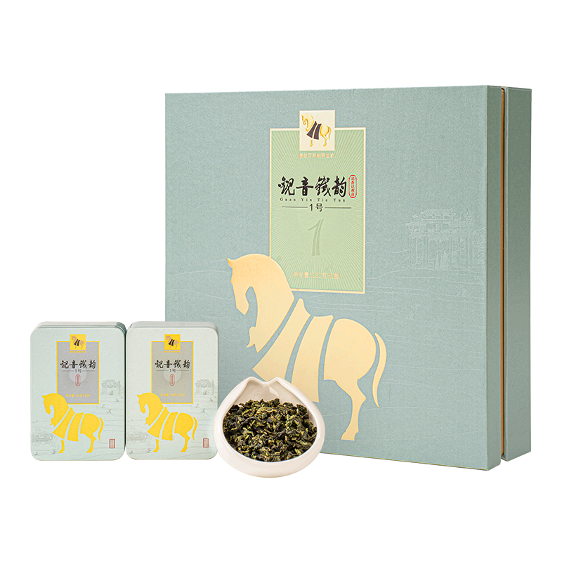 八马茶业(BAMA TEA) 铁韵1号 安溪铁观音A盒装AA1342 192g*1盒